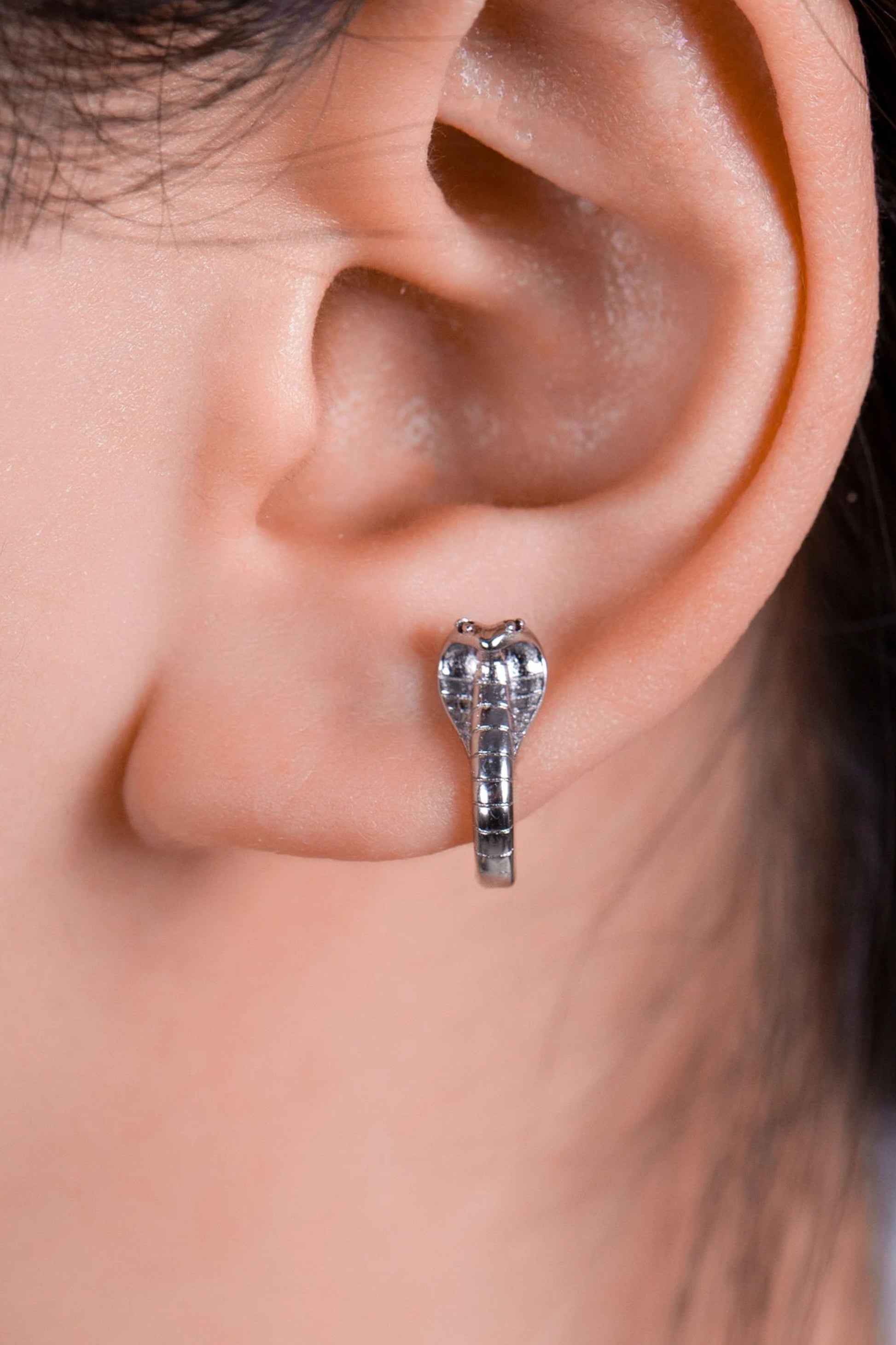 cobra-snake-huggie-hoops-in-silver-model