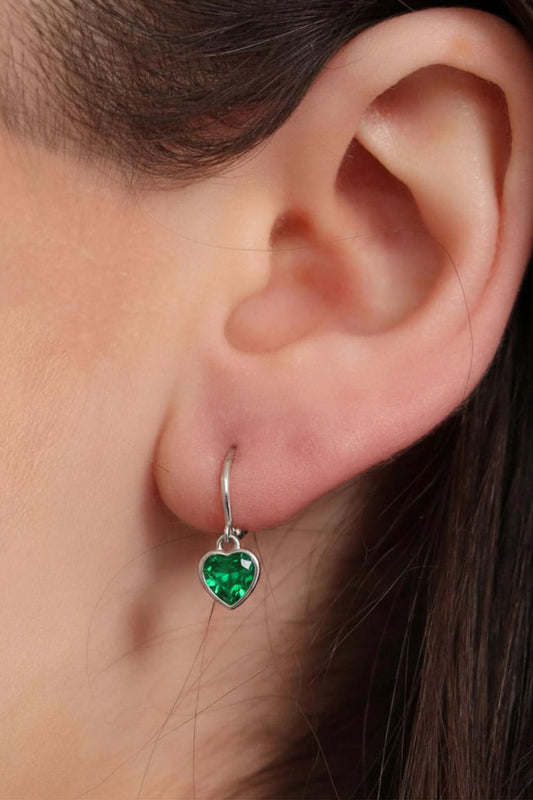sterling-silver-cz-heart-hoops-in-silver-green-model