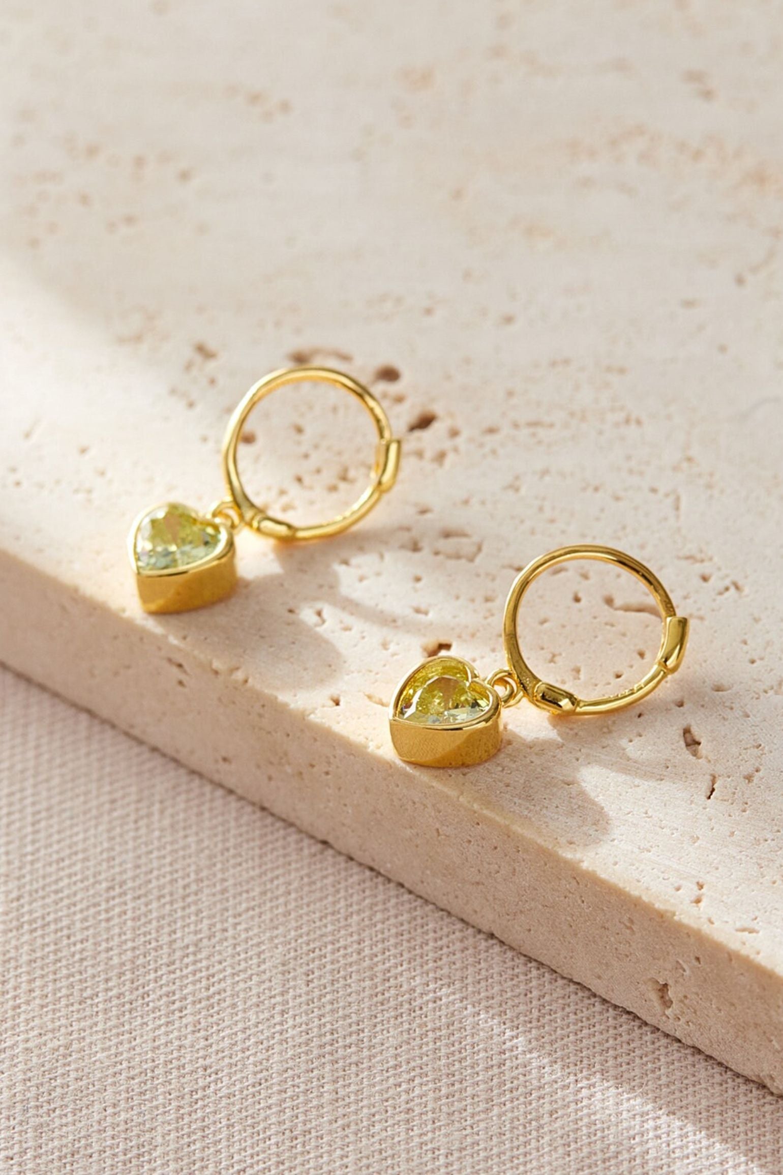 sterling-silver-cz-heart-hoops-in-gold-champagne