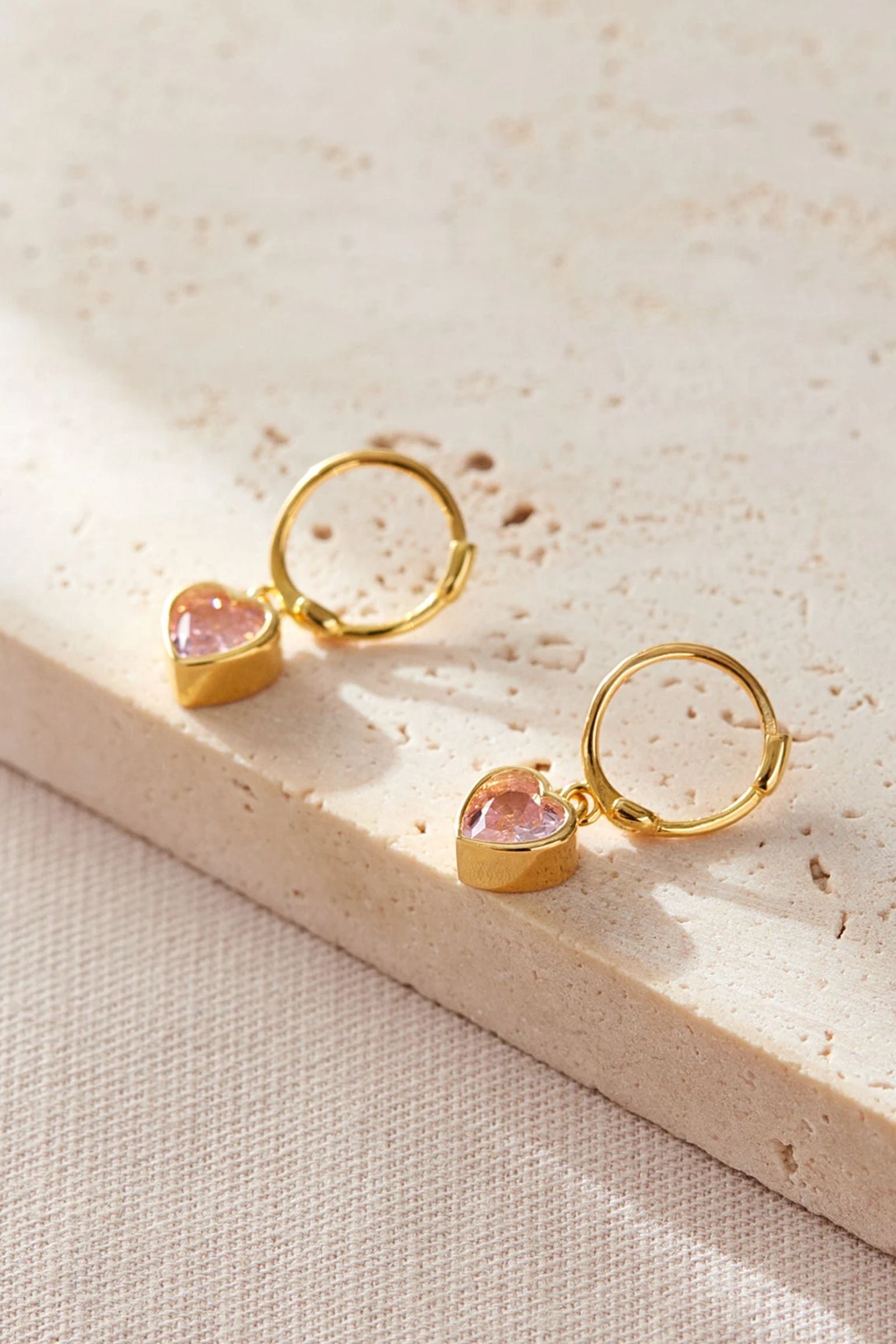 sterling-silver-cz-heart-hoops-in-gold-pink
