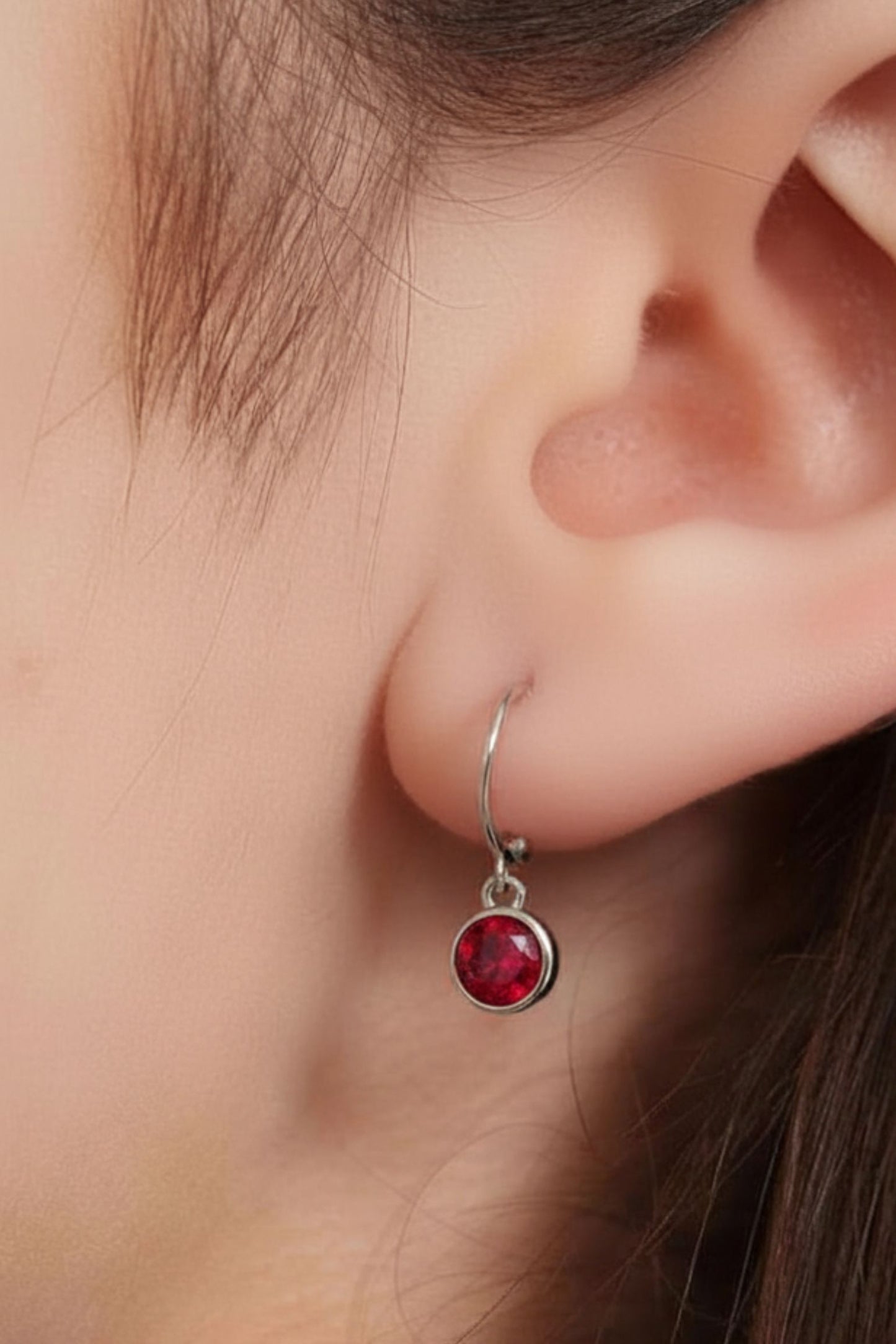 sterling-silver-cz-huggie-hoops-in-silver-red-model