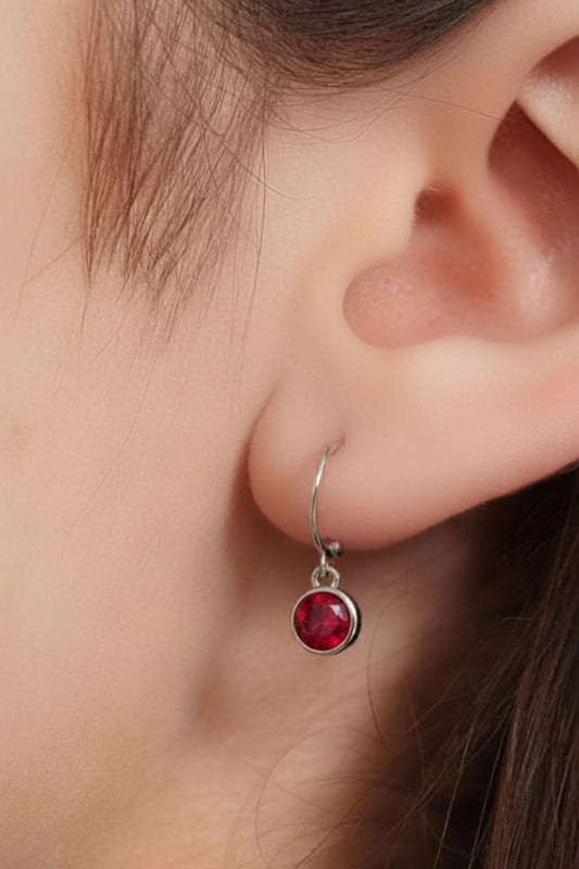 sterling-silver-cz-huggie-hoops-in-silver-red-model