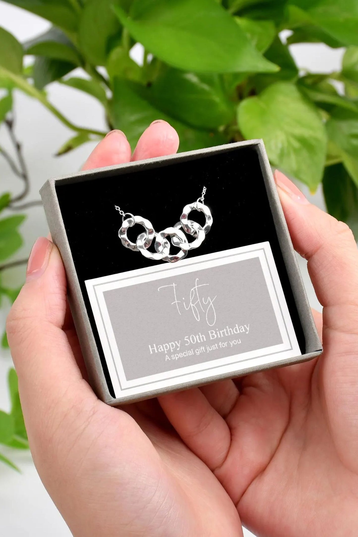 sterling-silver-hammered-circles-necklace-50th-gift-box