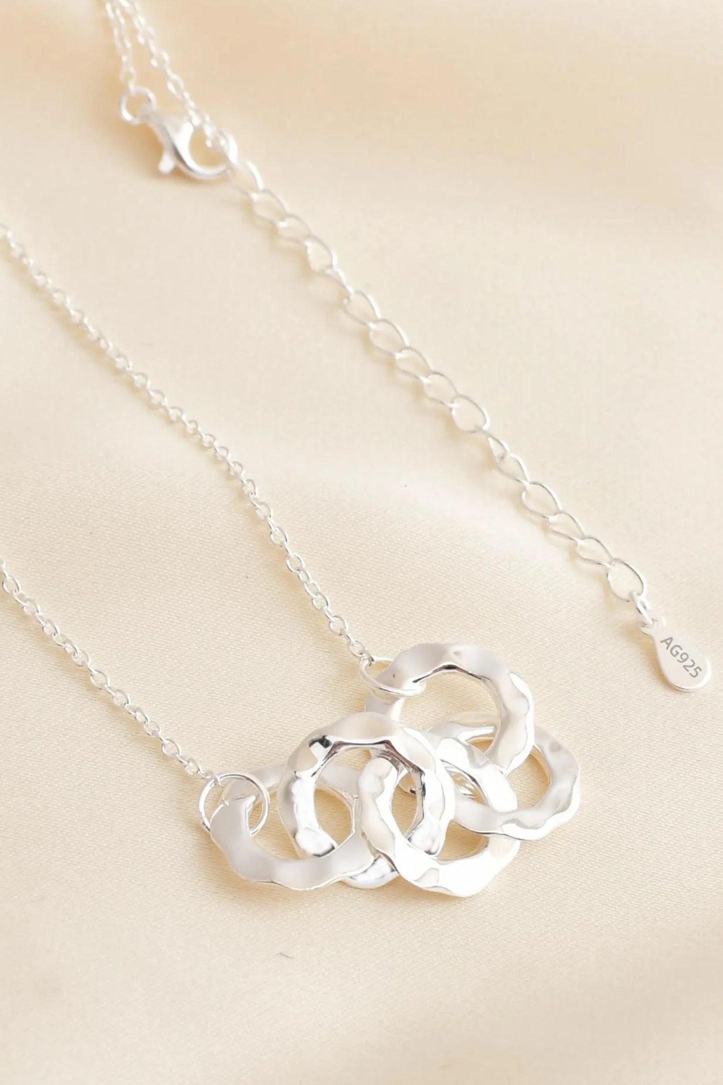 sterling-silver-hammered-circles-necklace-50th-closeup