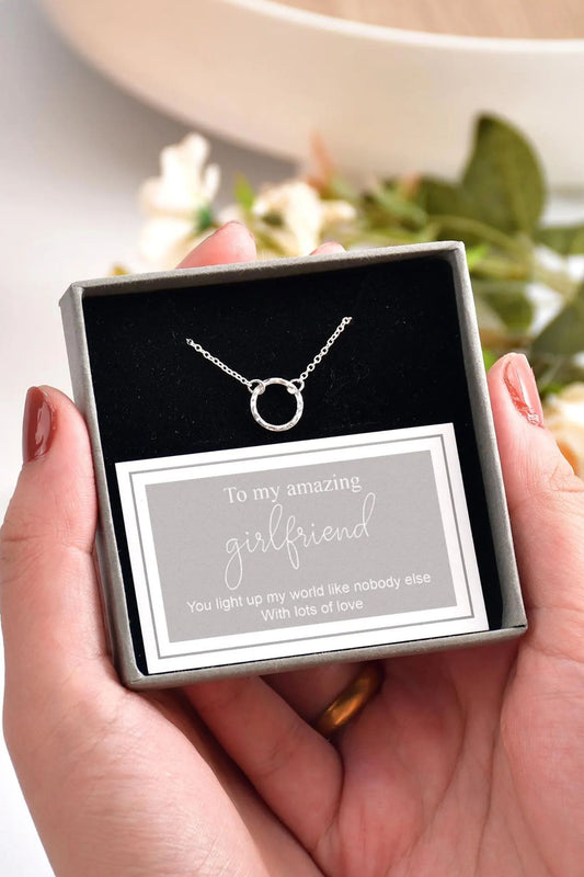 Sterling Silver Dainty Circle Bracelet - Girlfriend