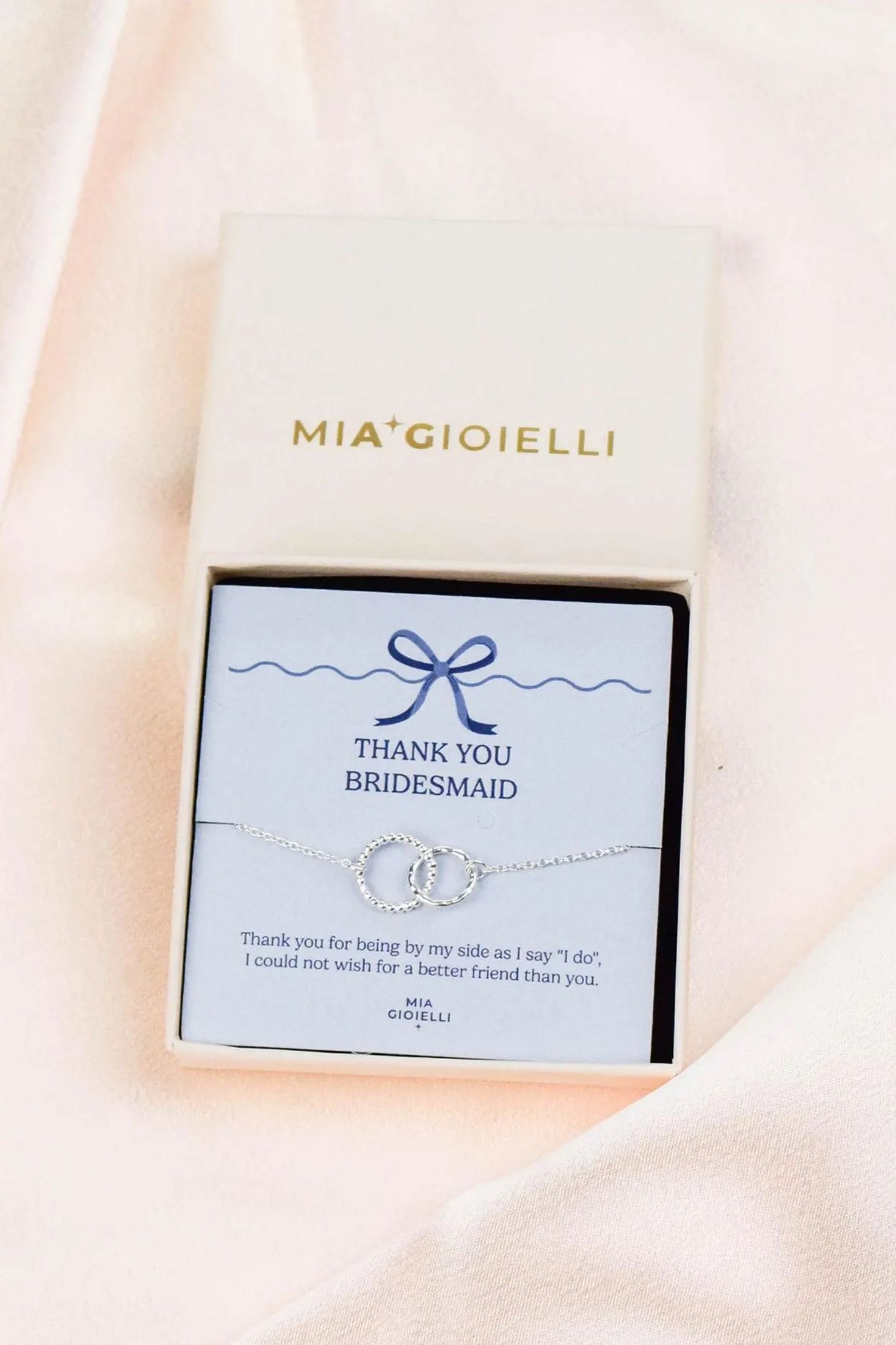 Sterling Silver Dual Circle Bracelet - Bridesmaid