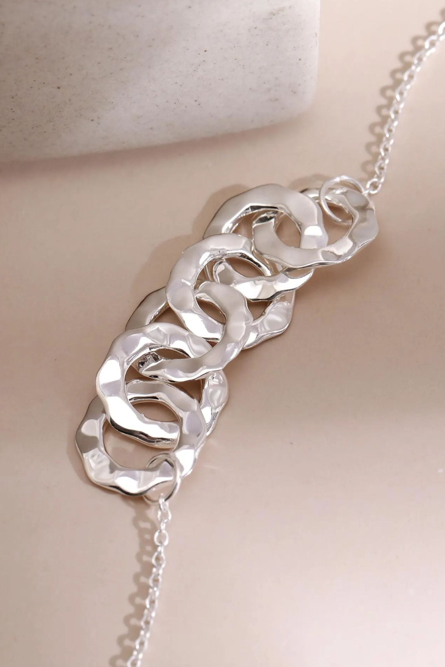 sterling-silver-six-hammered-rings-bracelet-texture