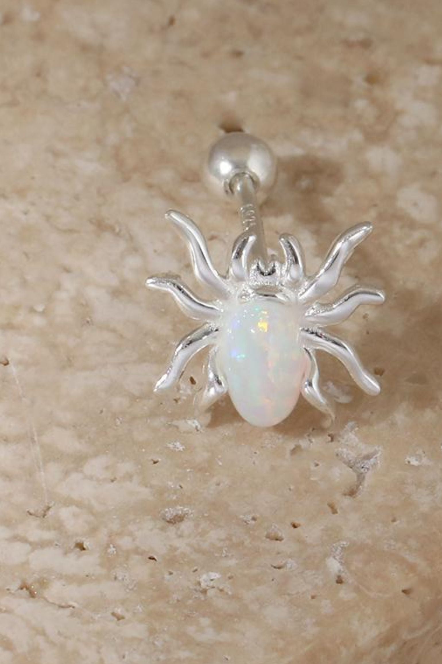 sterling-silver-spider-opal-cartilage-stud-single