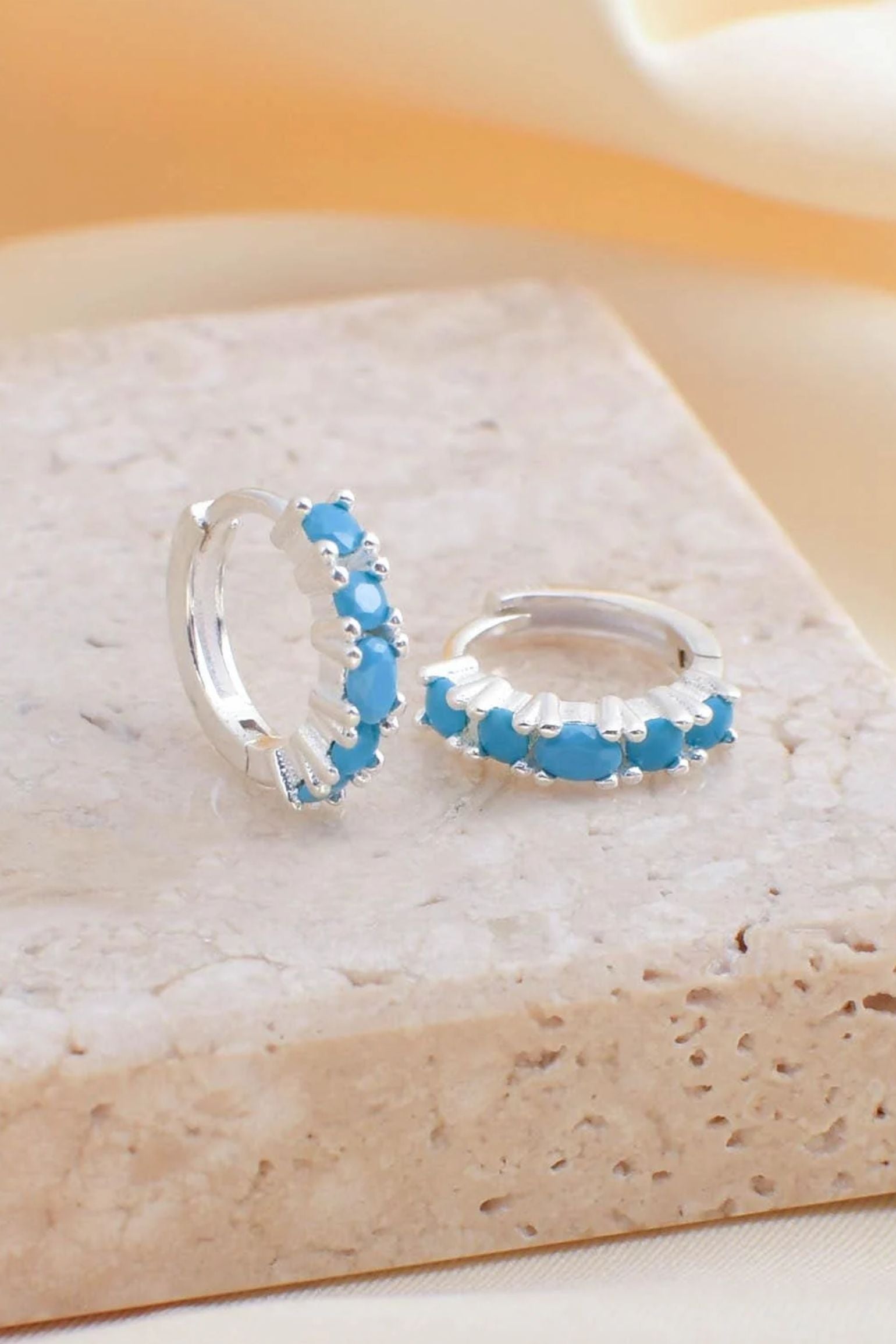 sterling-silver-turquise-huggie-hoops-various-sizes-closeup