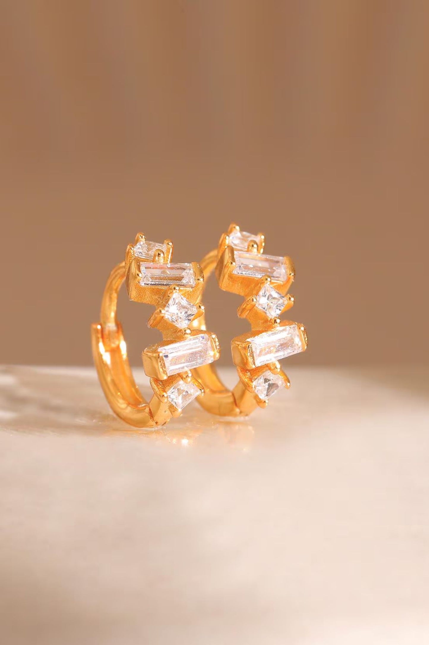 sterling-silver-baguette-cz-hoops-in-gold