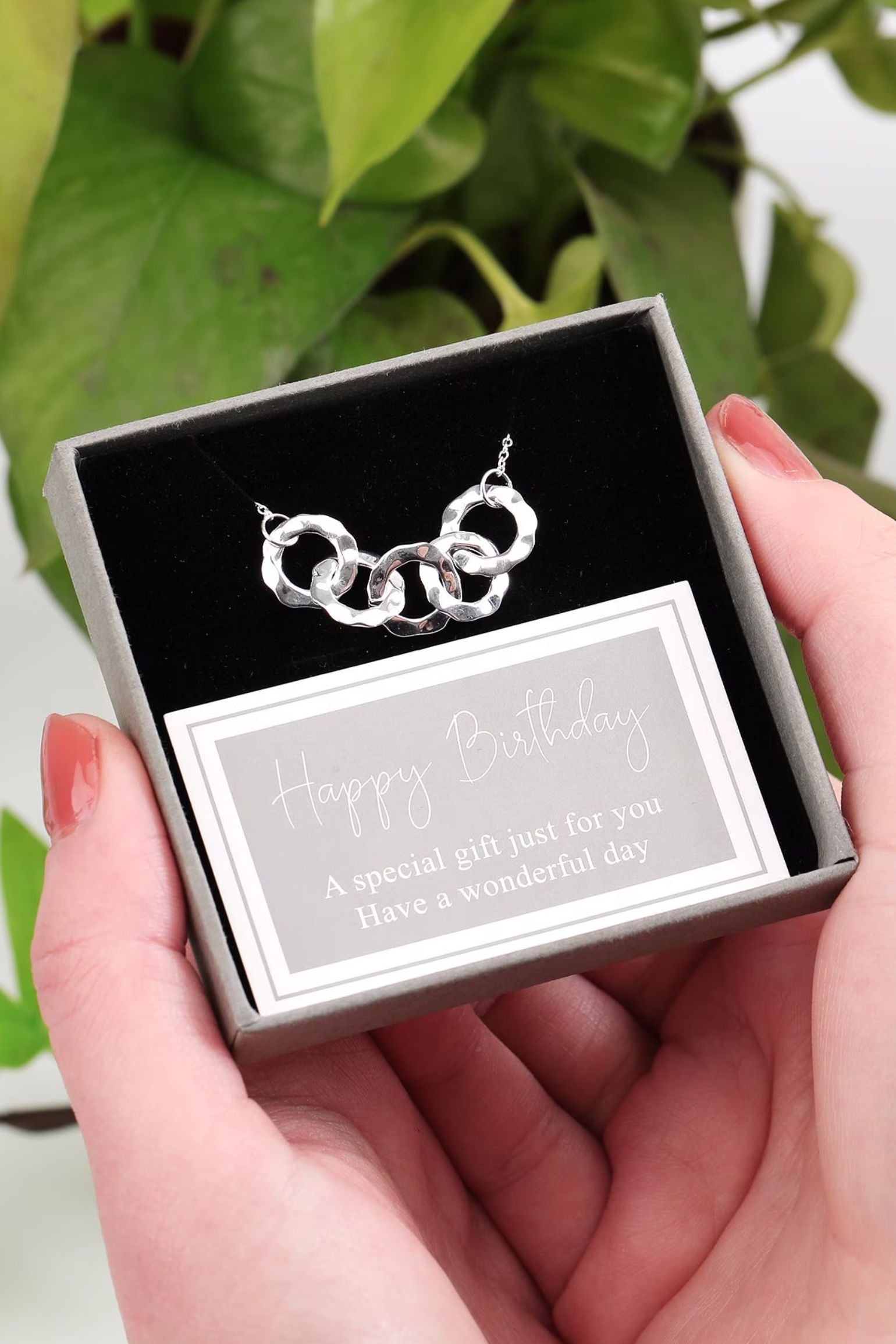 sterling-silver-five-hammered-rings-bracelet-birthday-giftbox
