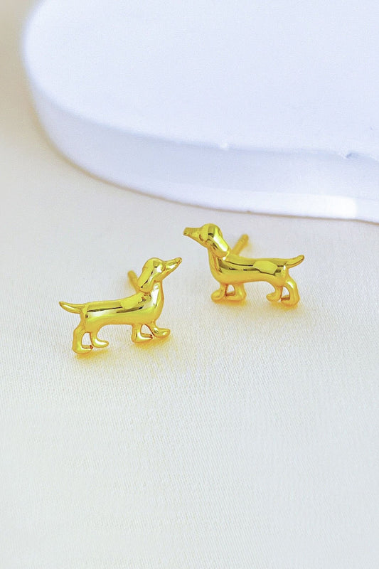 sterling-silver-sausage-dog-studs-in-gold