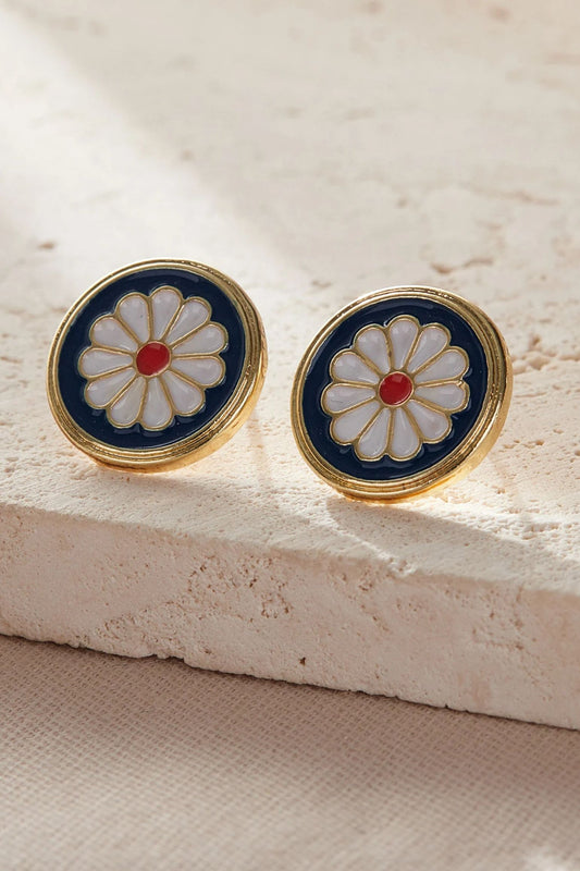 round-enamel-daisy-studs