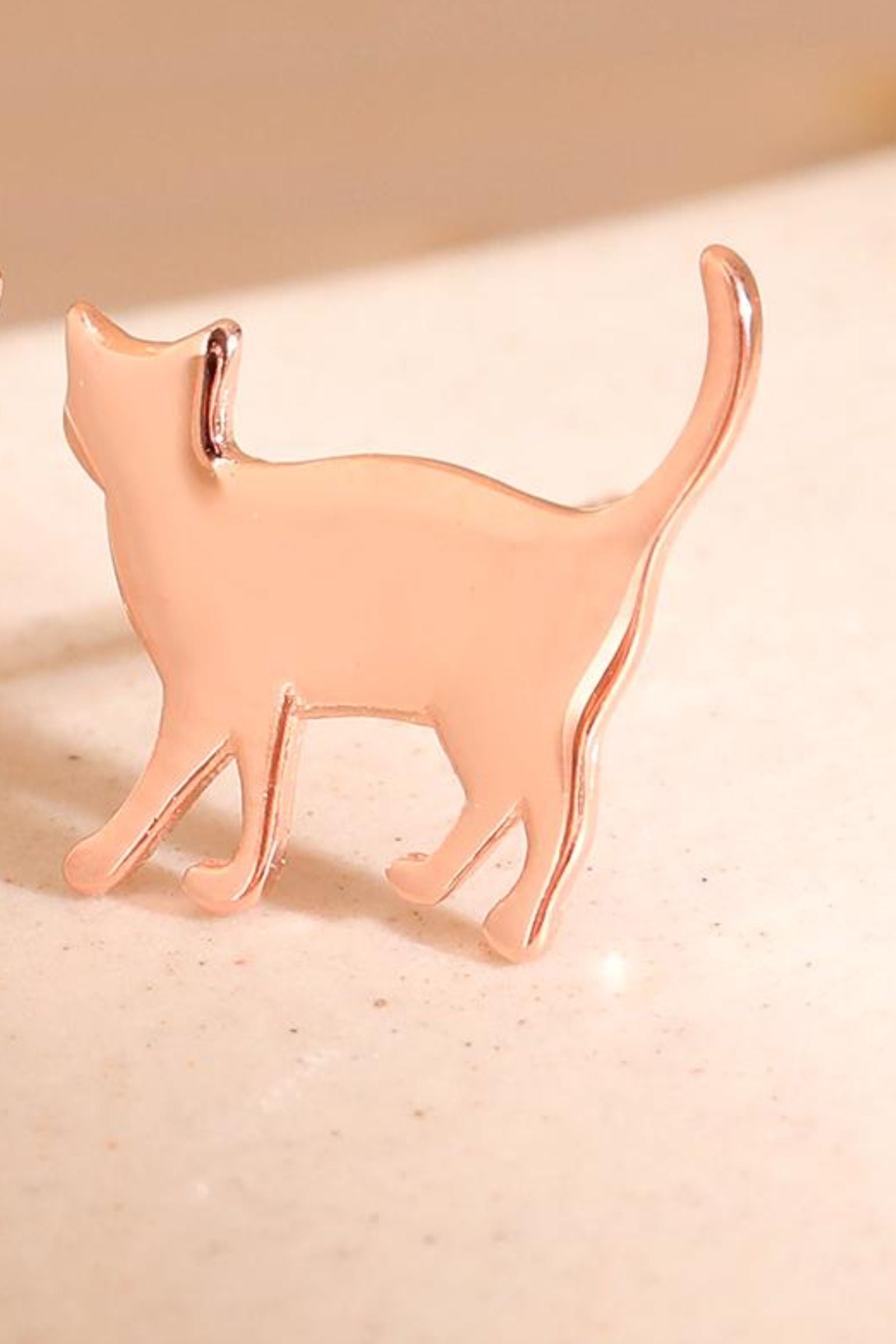 sterling-silver-cute-cat-studs-in-rose-gold-closeup