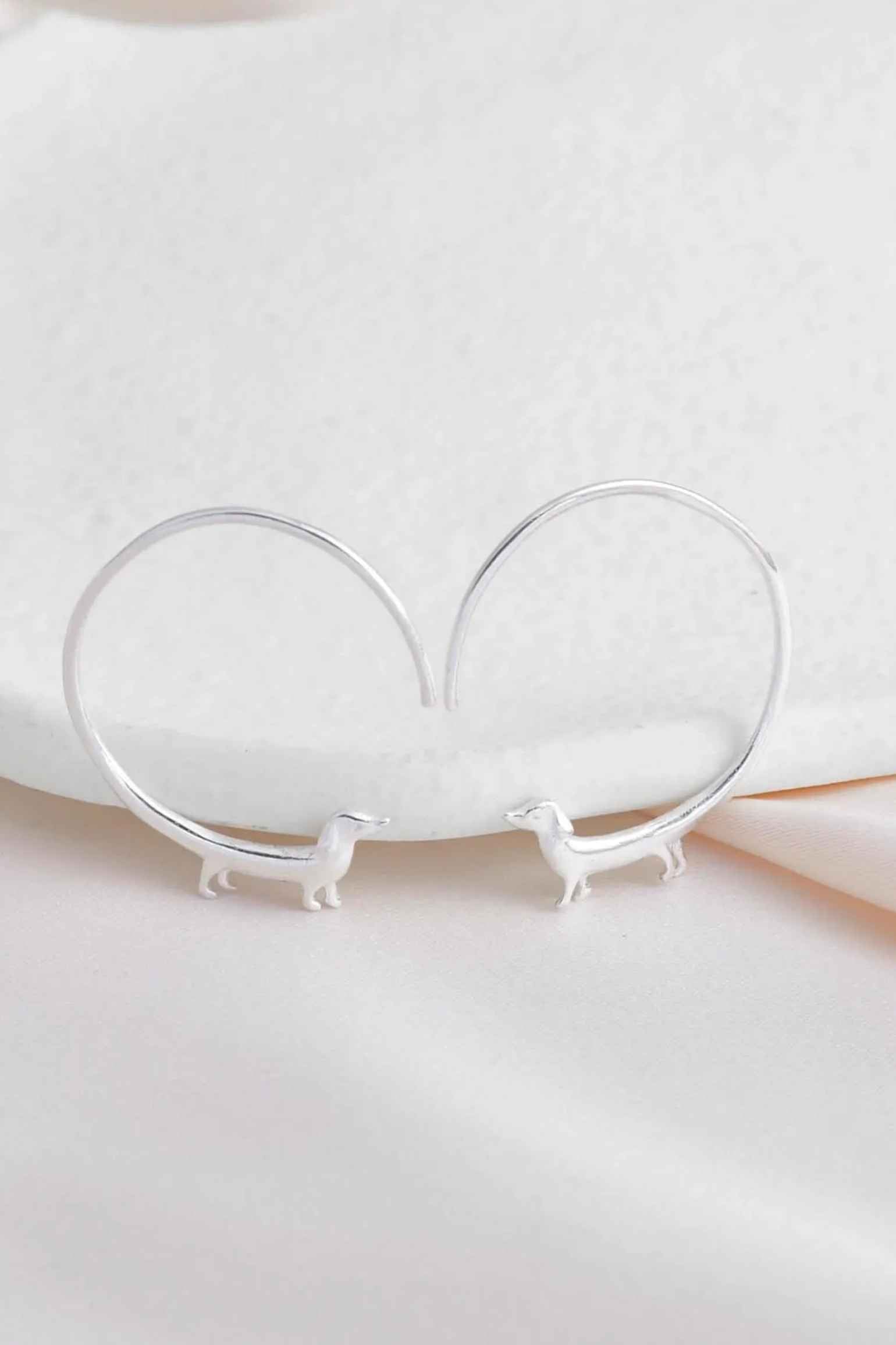 sterling-silver-dachshund-hoops-in-silver-closeup