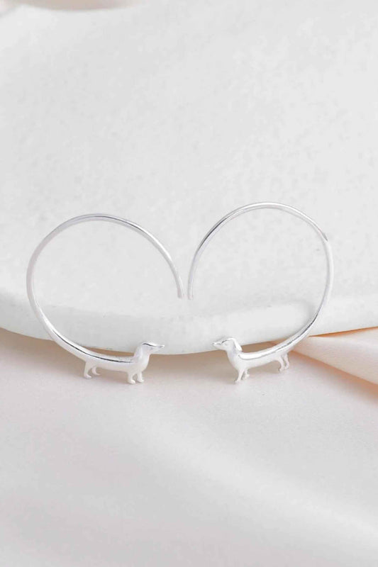 sterling-silver-dachshund-hoops-in-silver-closeup