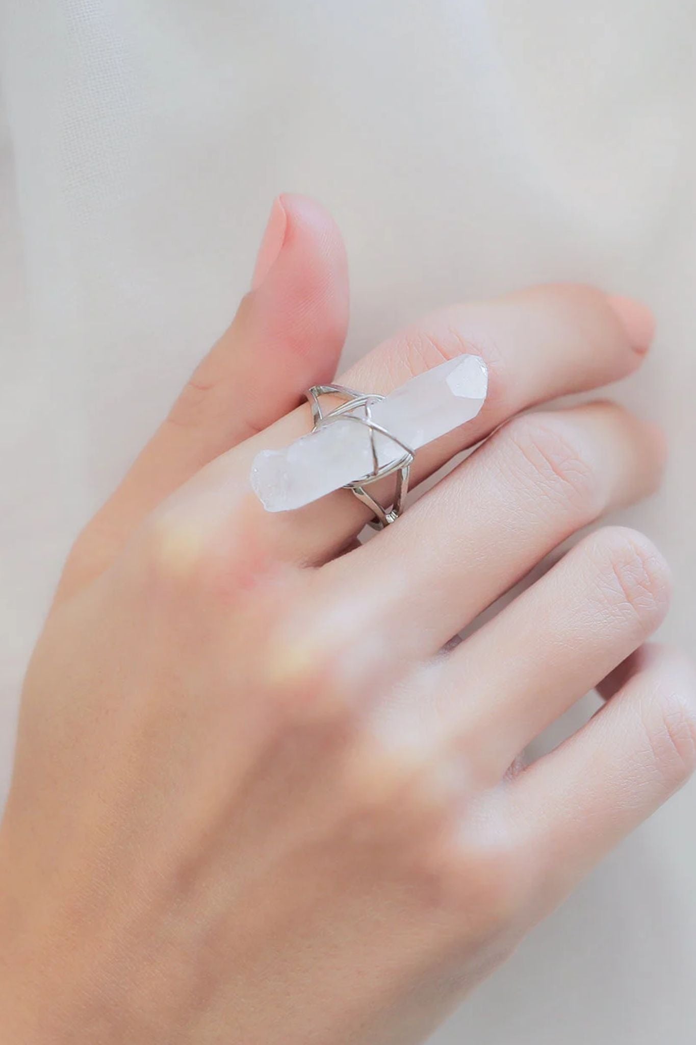 rough-cut-white-crystal-ring-worn