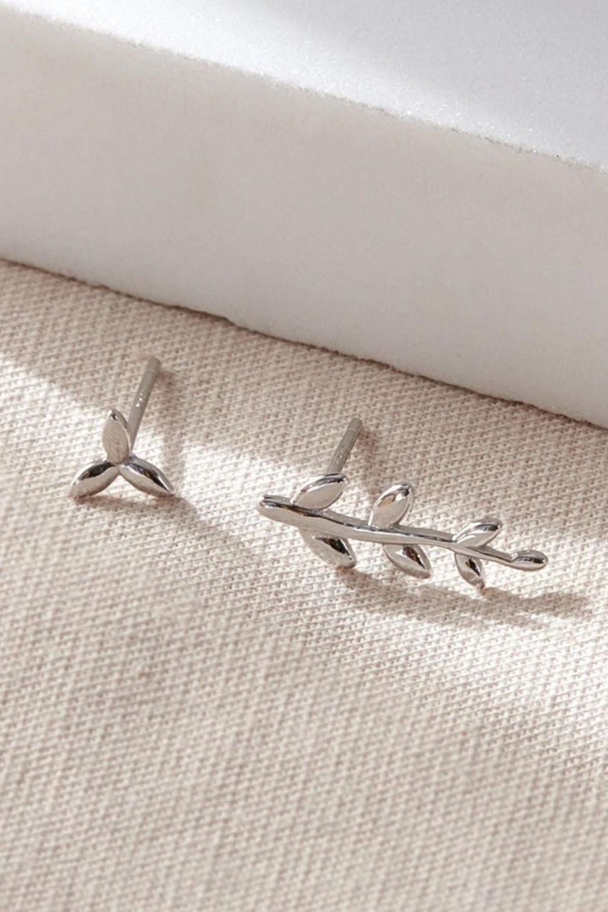sterling-silver-asymmetric-olive-leaf-stud-earrings