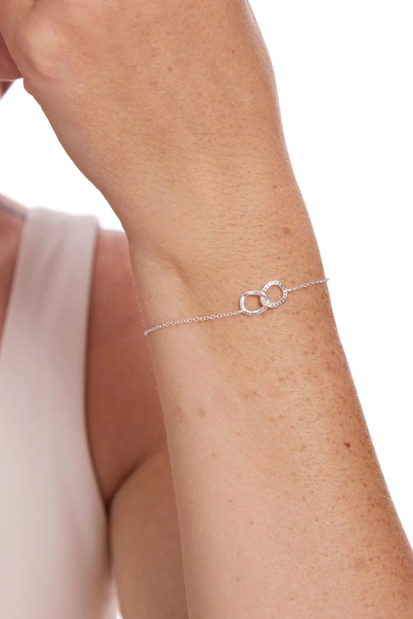 sterling-silver-dainty-infinity-bracelet-model-wrist