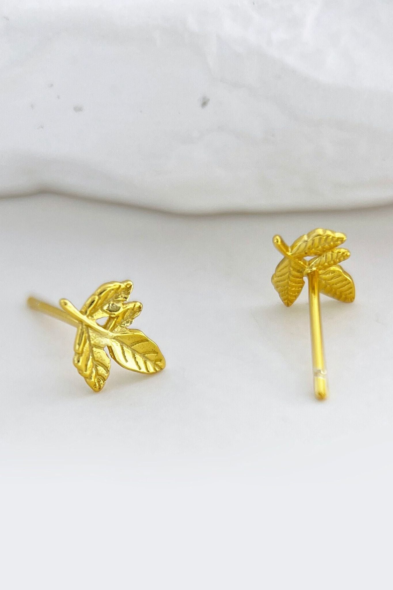 sterling-silver-leaf-stud-earrings-in-gold