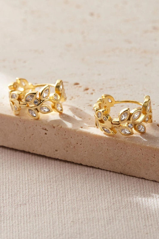 sterling-silver-cz-olive-leaf-hoops-in-gold