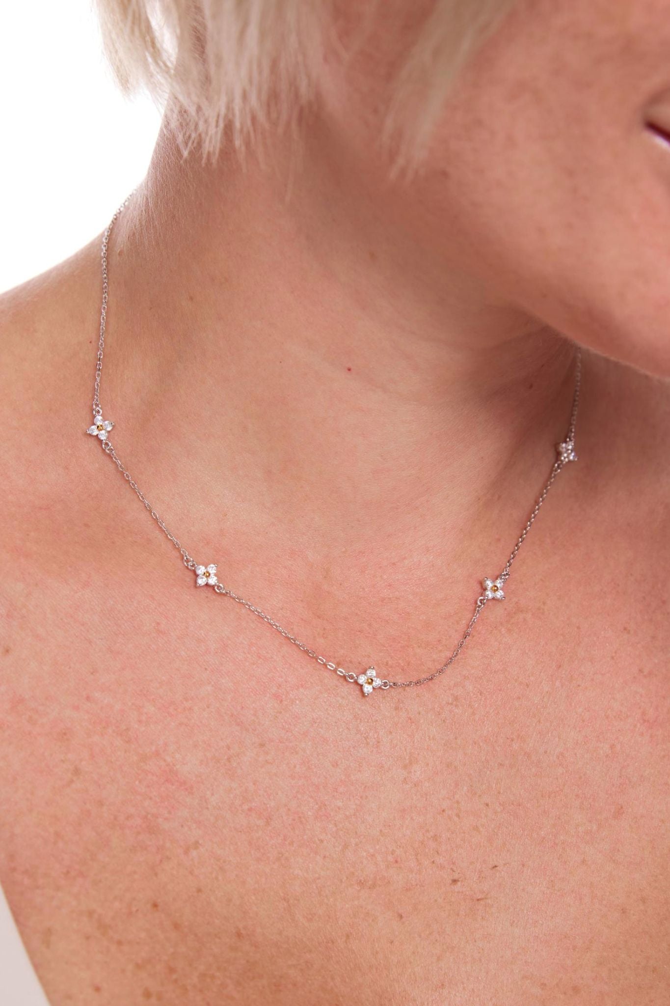 sterling-silver-cz-hydrangea-flower-necklace-model-neckline