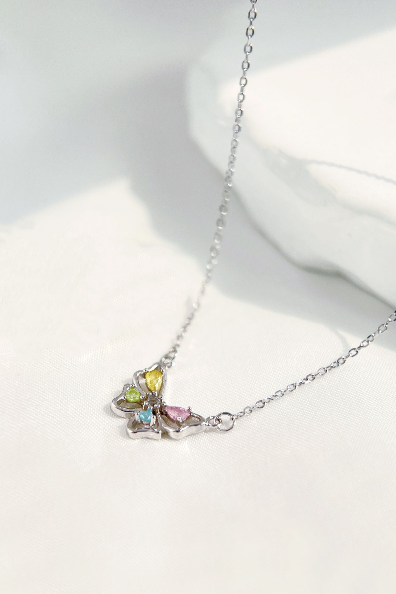 sterling-silver-cz-colourful-butterfly-necklace-pendant-stones