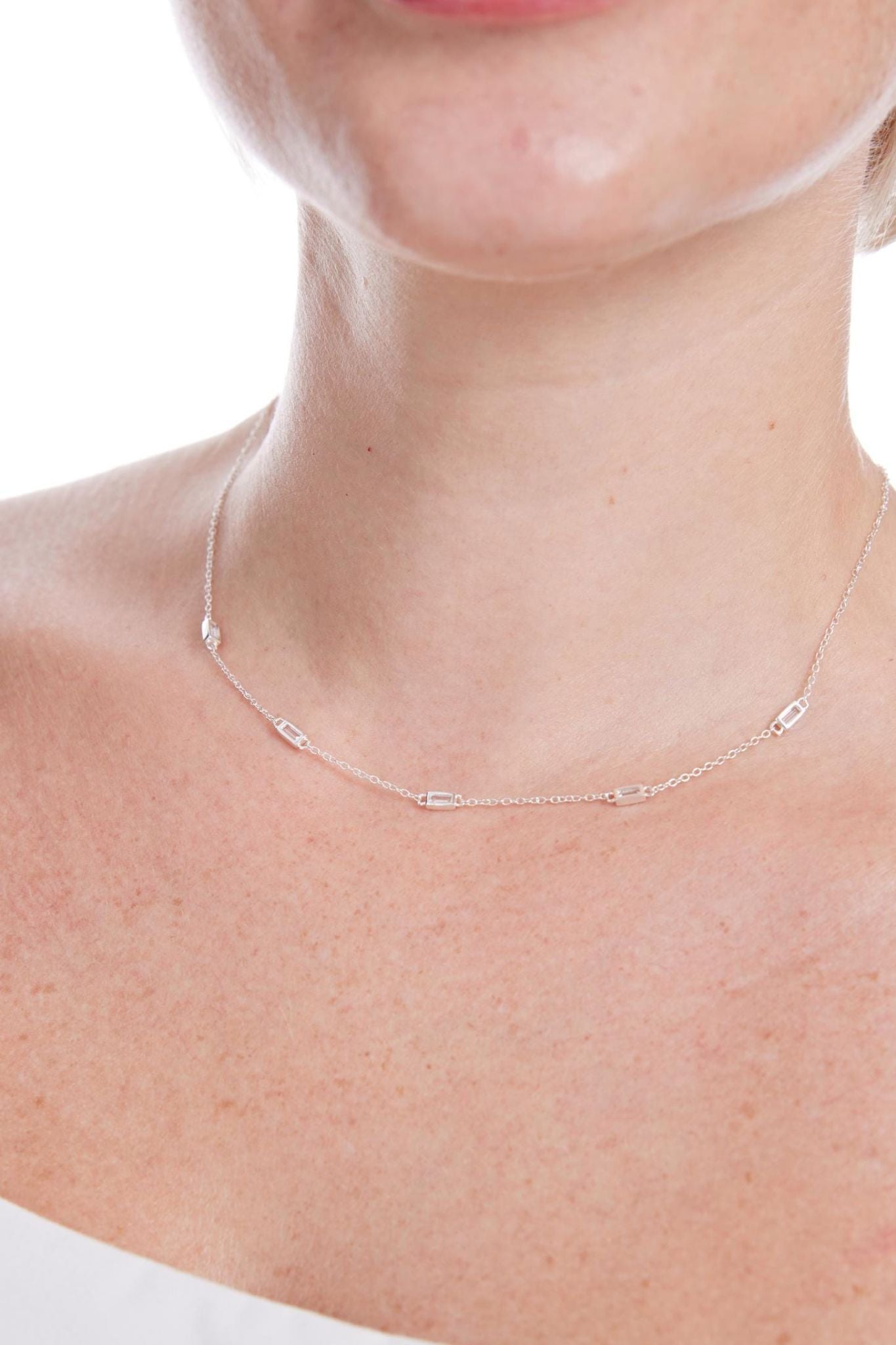 sterling-silver-cz-baguette-necklace-model-neckline