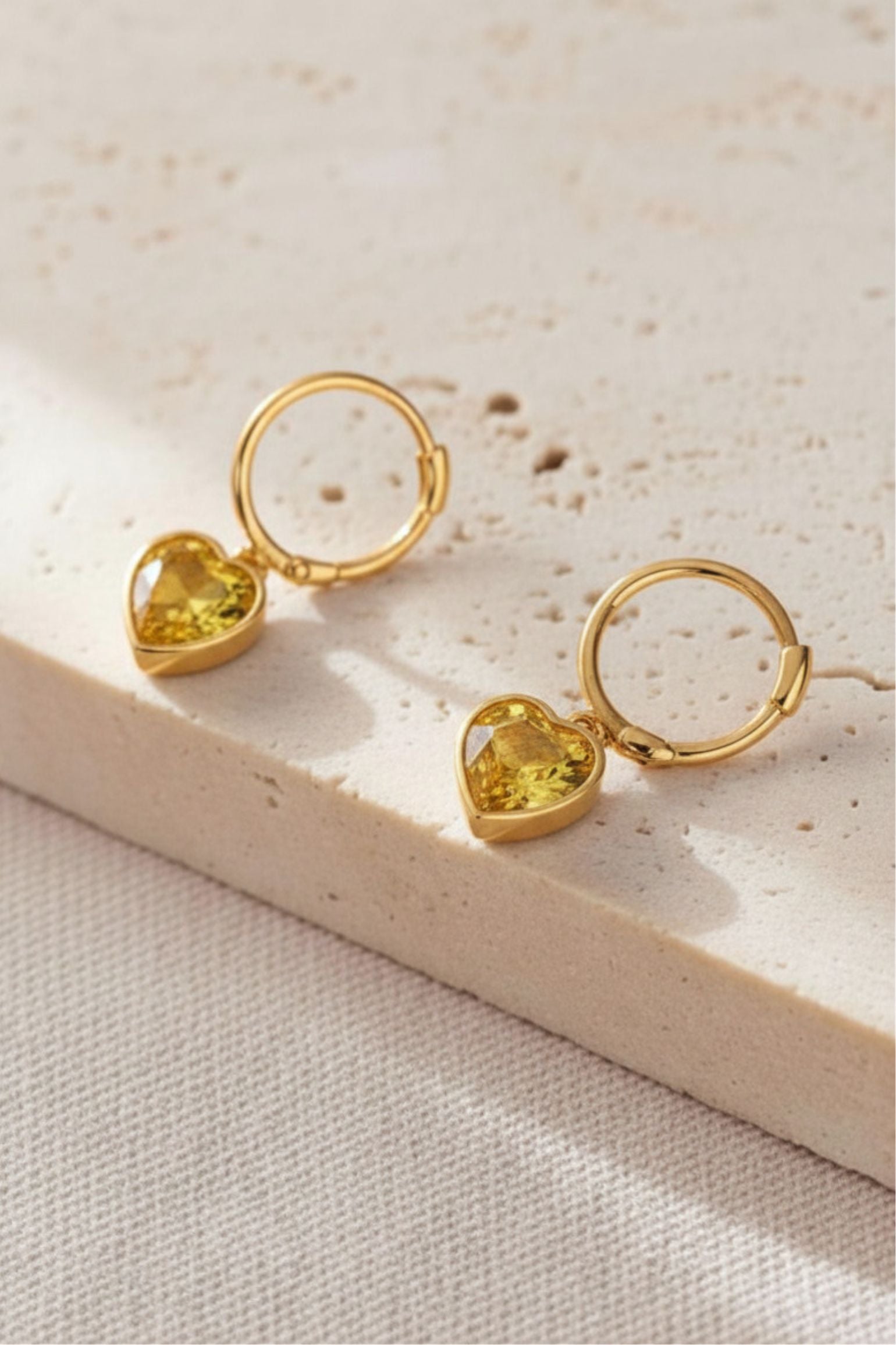 sterling-silver-cz-heart-hoops-in-gold-yellow