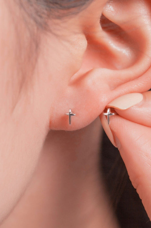 sterling-silver-tiny-cross-studs-in-silver-model