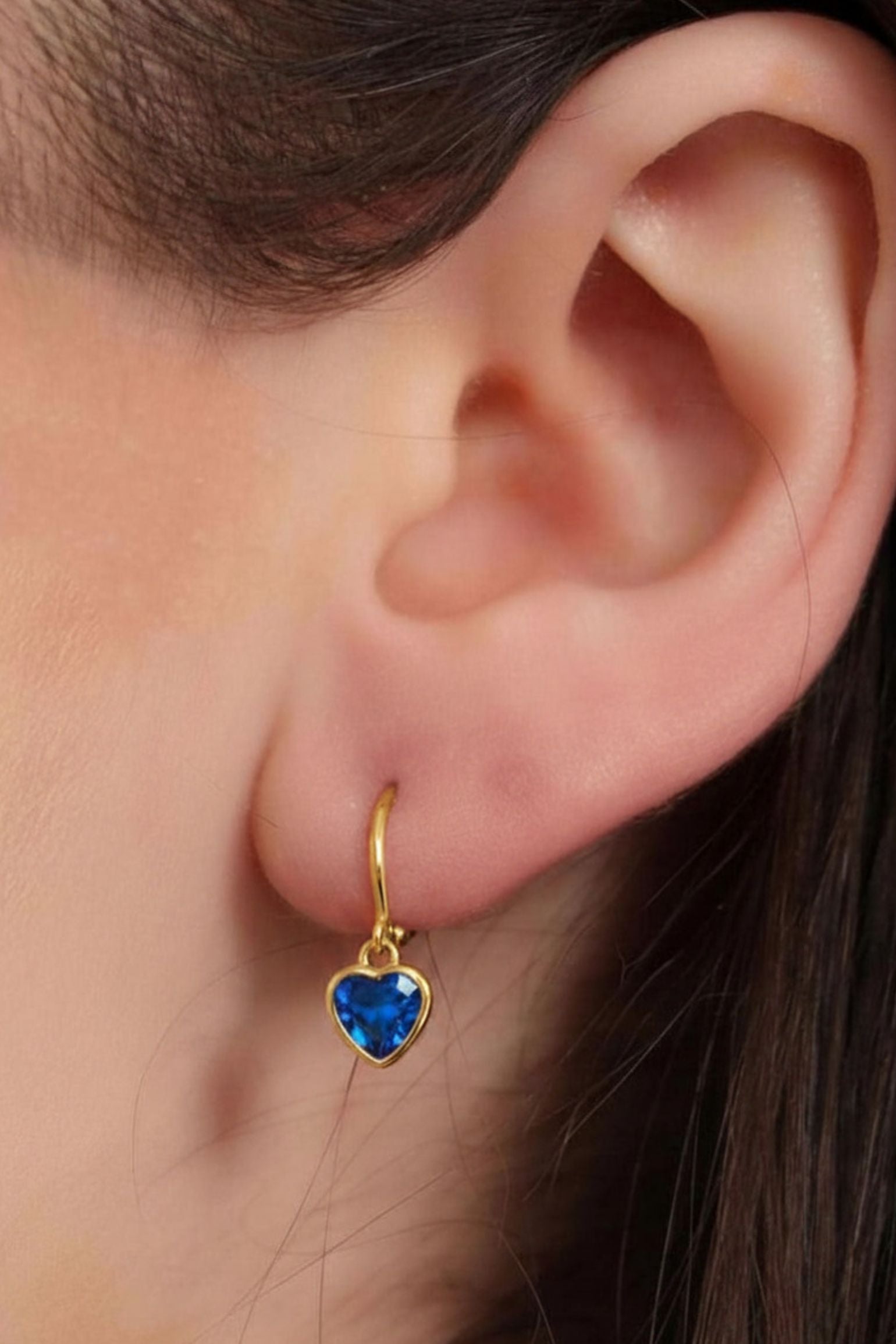 sterling-silver-cz-heart-hoops-in-gold-blue-model